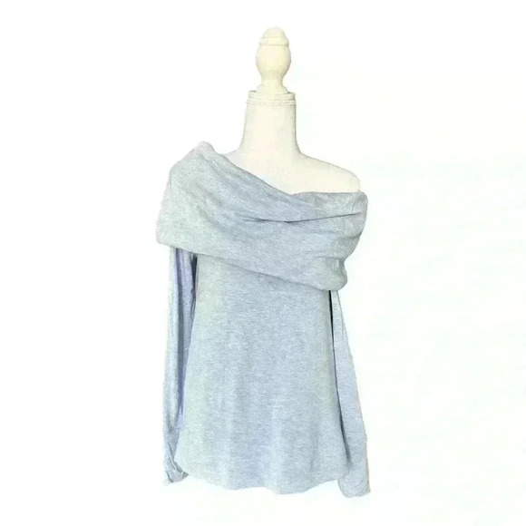 Lilly Pulitzer Belinda One Shoulder Heather Blue Pullover Top Size XS - Picture 3 of 9